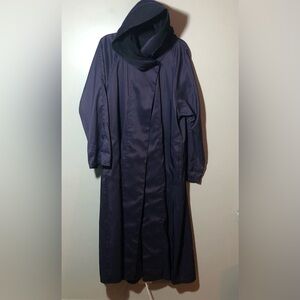 Mycra Pac Donatella reversible raincoat purple/black m/l pleated hood lagenlook